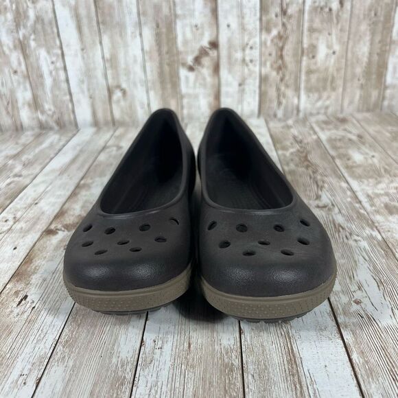 Crocs slip Ons Olivia 2 brown tan Womens 7 - Picture 4 of 7